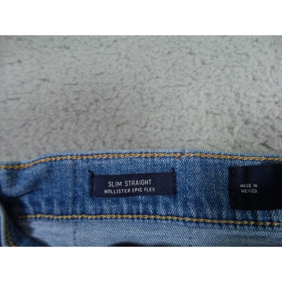 Hollister Jeans Mens Size 29 x 30 Blue Denim Slim Straight Leg Epic Flex Stretch - Picture 15 of 16